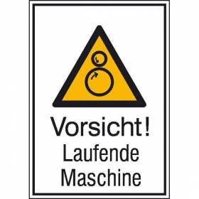 Vorsicht! Laufende Maschine - Bild vergrern