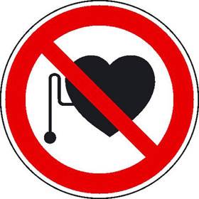 Verbot für Personen mit Herzschrittmacher - Bild vergrern