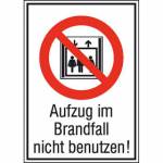 Verbots-Kombischild Aufzug im Brandfall... Artikel-Nr. (2101124)