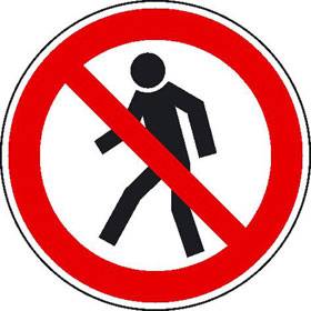 Für Fußgänger verboten - Bild vergrern