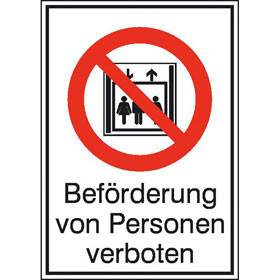 Beförderung von Personen verboten - Bild vergrern