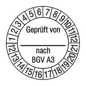 Geprüft von nach BGV A3 - Bild vergrern