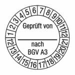 Geprüft von nach BGV A3 Artikel-Nr. (3003696)