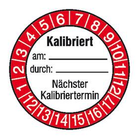 Prüfplakette Kalibriert am ... - Bild vergrern