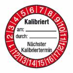 Prüfplakette Kalibriert am ... Artikel-Nr. (3000826)