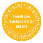 Geprüft nach BetrSichV § 3 (3) BGI 694 Artikel-Nr. (3003723)