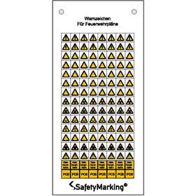 Warnzeichen  für Feuerwehrpläne - Bild vergrern