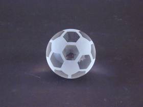 Glaskugel Fußball  Ø 8 cm - Bild vergrern