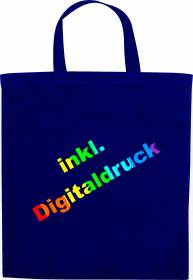 Baumwolltasche inkl Digitaldruck dunkelblau - Bild vergrern